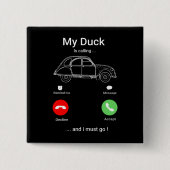 2CV Deux Chevaux Lustige Smartphone-Postkarte Button (Vorderseite)