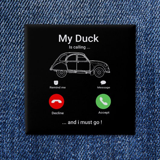 2CV Deux Chevaux Lustige Smartphone-Postkarte Button