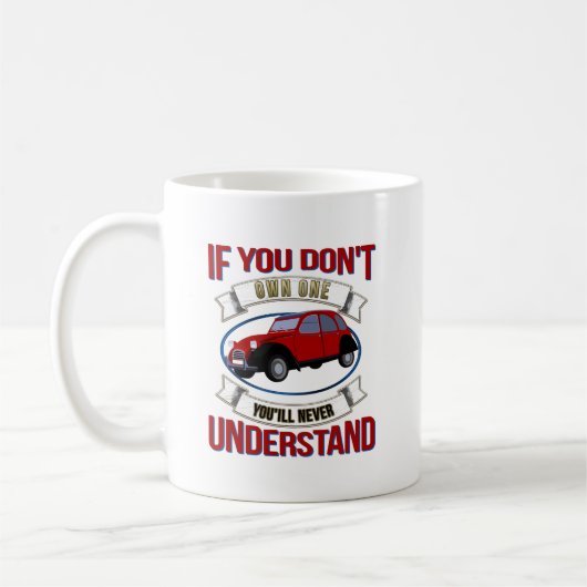 2CV Deux Chevaux Oldtimer Sie werden nie verstehen Kaffeetasse (Links)
