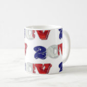 2CV Deux Chevaux Red White Blue Kaffeetasse (VorderseiteRechts)