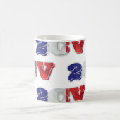 2CV Deux Chevaux Red White Blue Kaffeetasse (Mittel)