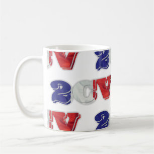 2CV Deux Chevaux Red White Blue Kaffeetasse