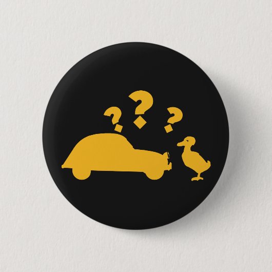 2CV Deux Chevaux trifft Gelbente Button (Vorderseite)