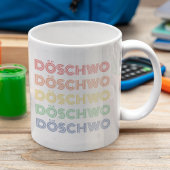 2CV Döschwo Deux Chevaux Typografie Kaffeetasse