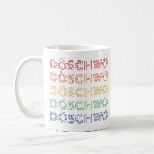2CV Döschwo Deux Chevaux Typografie Kaffeetasse (Links)