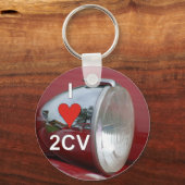 2CV Ente Scheinwer fer I Liebe Schlüsselanhänger (Vorderseite)