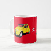 2CV gelb - DIY-Tasse Kaffeetasse (Vorderseite Links)