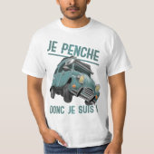 2CV geneigt T-Shirt (Vorderseite)