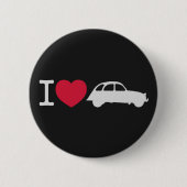 2CV I Liebe Deux Chevaux Oldtimer Französisch Auto Button (Vorderseite)