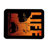 2CV Oldtimer Life is to short to drive boring cars Magnet (Horizontal)