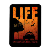 2CV Oldtimer Life is to short to drive boring cars Magnet (Vertikal)