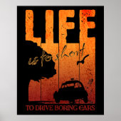 2CV Oldtimer Life ist kurz langweilig zu fahren Poster (Vorne)