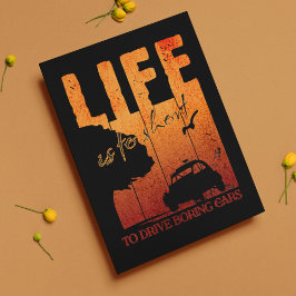 2CV Oldtimer Life ist kurz langweilig zu fahren Postkarte