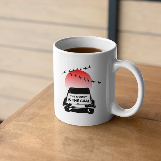 2CV Oldtimer Sonnenuntergang - Die Reise ist das Z Kaffeetasse