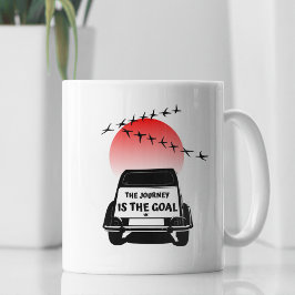 2CV Oldtimer Sonnenuntergang - Die Reise ist das Z Kaffeetasse
