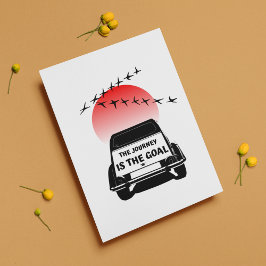 2CV Oldtimer Sonnenuntergang - Die Reise ist das Z Postkarte