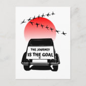 2CV Oldtimer Sonnenuntergang - Die Reise ist das Z Postkarte (Vorderseite)