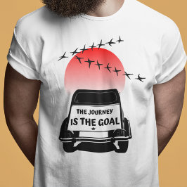 2CV Oldtimer Sonnenuntergang - Die Reise ist das Z T-Shirt