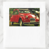 2CV RECHTECKIGER AUFKLEBER (Tasche)