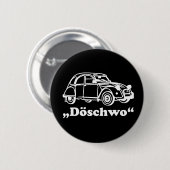 2CV Schweiz Döschwo White Oldtimer Blueprint Button (Vorne & Hinten)