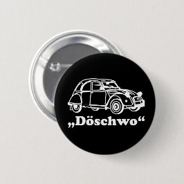 2CV Schweiz Döschwo White Oldtimer Blueprint Button