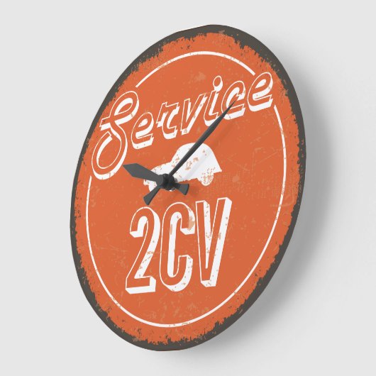 2CV Service Vintage Große Wanduhr (Winkel)