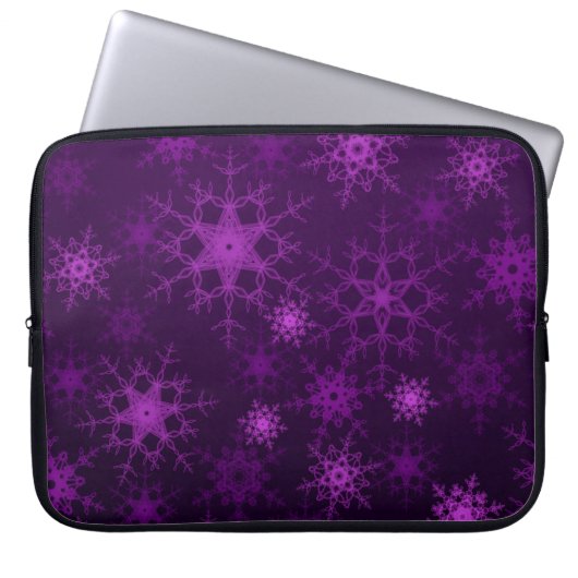 2d Abbildung. Abstrakte Schneeflocken. Holy Christ Laptopschutzhülle (Vorderseite)