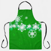 2d Abbildung. Schneeflocken im Hintergrund. Holy C Schürze (Vorderseite)