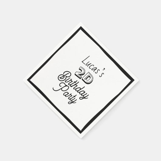 2D Comic Boys 2. Geburtstag Serviette (Ecke)