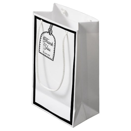 2D Comic Style Party Kleine Geschenktüte (Vorderseite Schrägansicht)