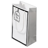 2D Comic Style Party Kleine Geschenktüte (Rückseite Schrägansicht)