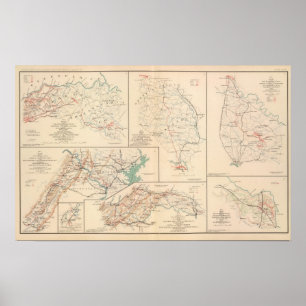 2d Corps AN Va, Lager, Taschen, Routen Poster