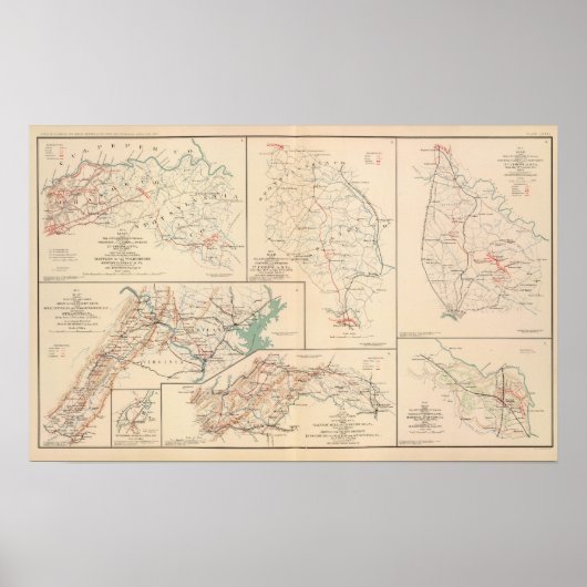 2d Corps AN Va, Lager, Taschen, Routen Poster (Vorne)