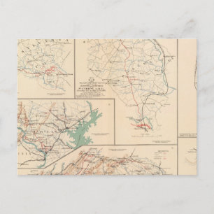 2d Corps AN Va, Lager, Taschen, Routen Postkarte