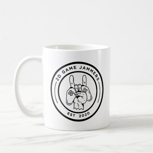 2d Game Jammers Logo-Tasse Kaffeetasse (Links)