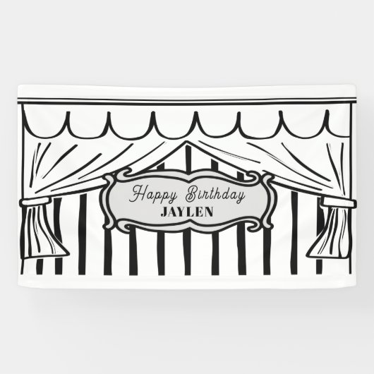 2D-Geburtstagsfeier-Comic-Style-Hintergrund Banner (Horizontal)