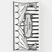 2D-Geburtstagsfeier-Comic-Style-Hintergrund Banner (Vertikal)
