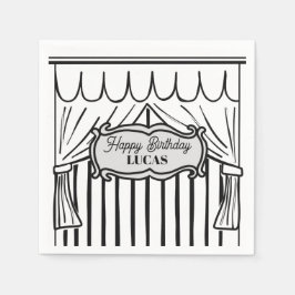 2D Geburtstagsparty Comic Style Serviette