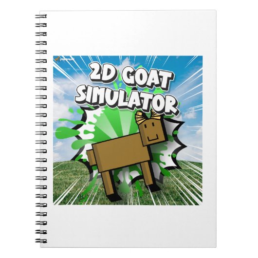 2D Goat Simulator Notebook Notizblock (Vorderseite)