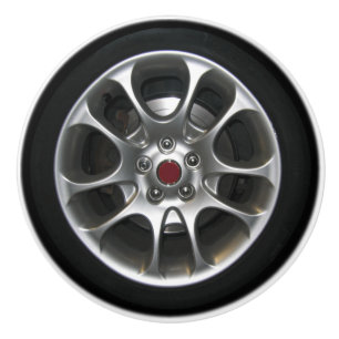 2D Grafik Auto Rades und Hubcap Keramikknauf