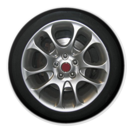 2D Grafik Auto Rades und Hubcap Keramikknauf (Vorderseite)
