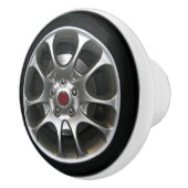 2D Grafik Auto Rades und Hubcap Keramikknauf (Rechts)