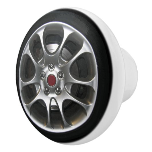 2D Grafik Auto Rades und Hubcap Keramikknauf (Rechts)