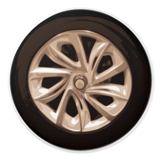 2D Grafik des Auto-Rades Keramikknauf (Vorderseite)