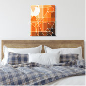 2D-Leinwand-Monochromatische Orangefärbung Leinwanddruck (Insitu (Schlafzimmer))