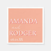 2D Lettering Bold Personalized Napkins Serviette (Vorderseite)