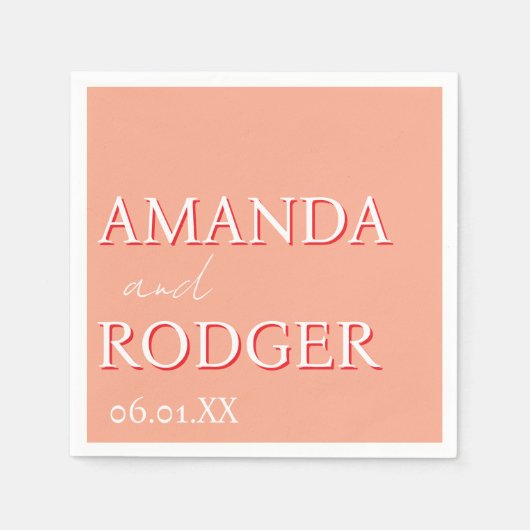 2D Lettering Bold Personalized Napkins Serviette (Vorderseite)