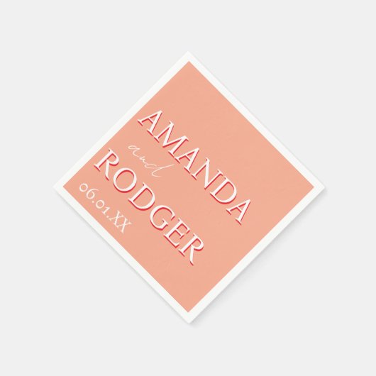 2D Lettering Bold Personalized Napkins Serviette (Ecke)