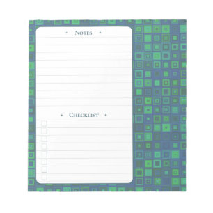 2D-Quadrate   Daily Notes and Checklist Notepad Notizblock