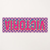 2D Retro Farbige Schrift Name Yoga Mat Yogamatte (Vorderseite (Horizontal))